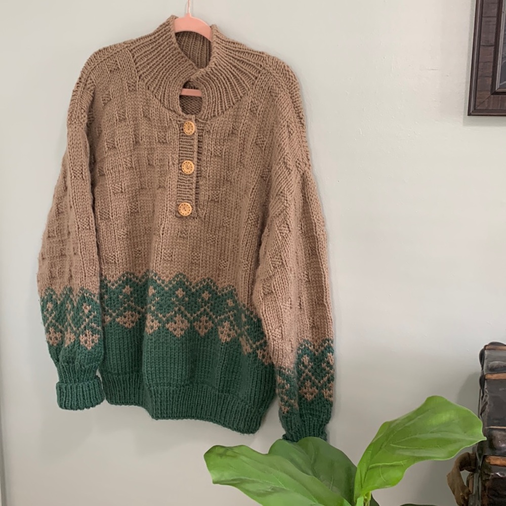 Vintage Hand Knit Heavy Weight Sweater
